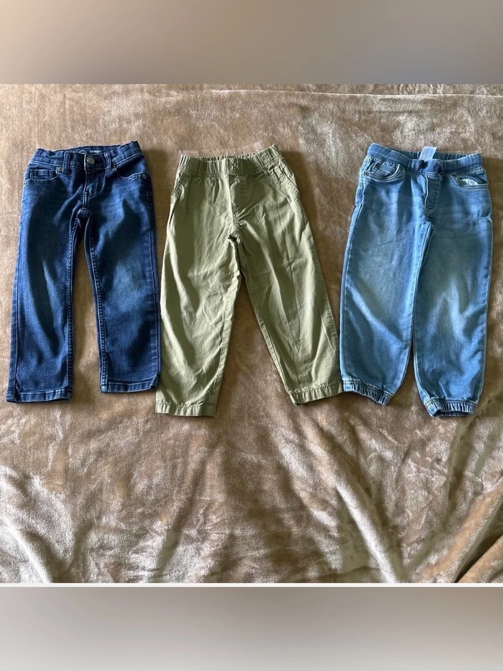 Carter's Olive Green Elastic-Waist Jogger Pants